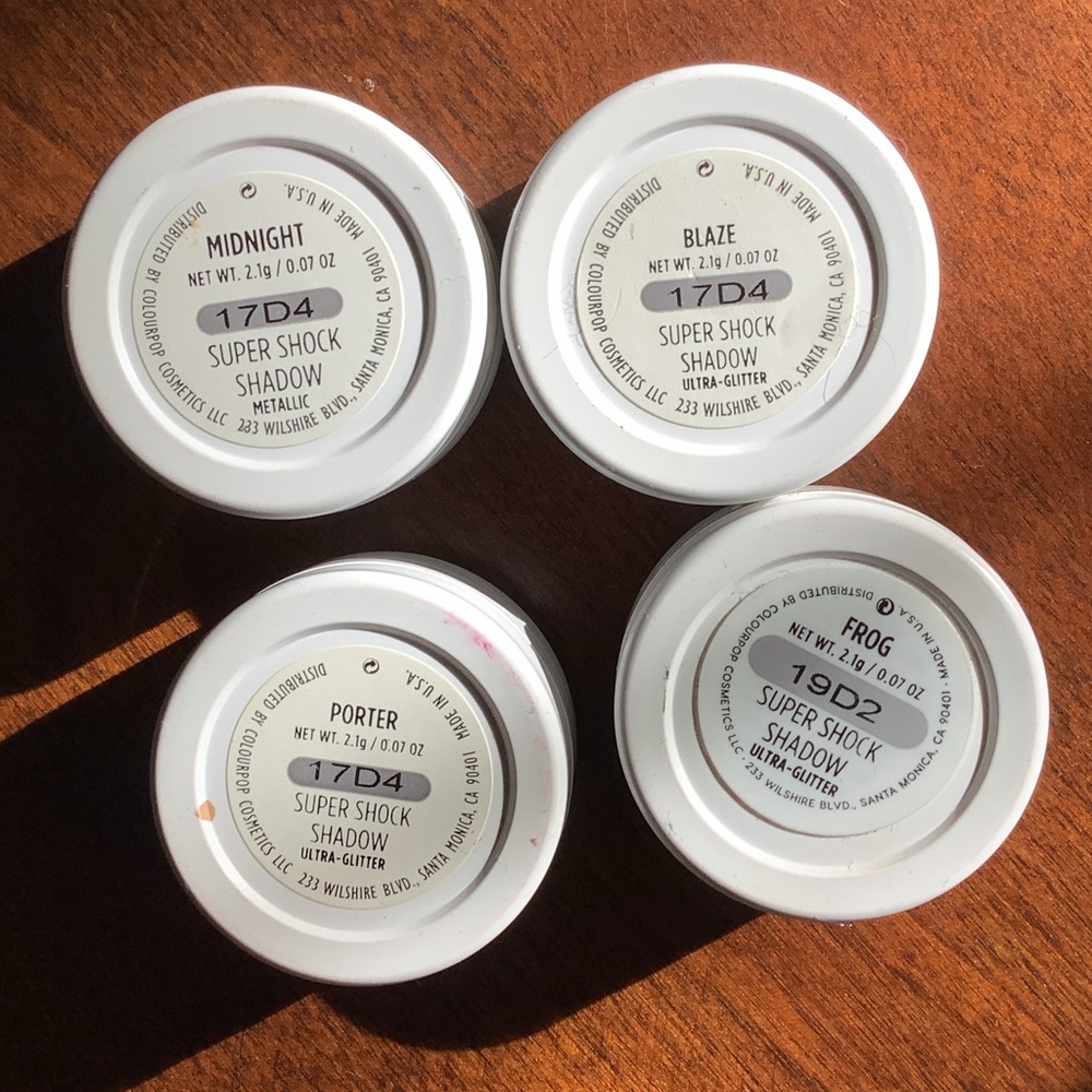 ColourPop Eyeshadow Set - Ebony, Bronze, Blush, Burgundy - Picture 4 of 4